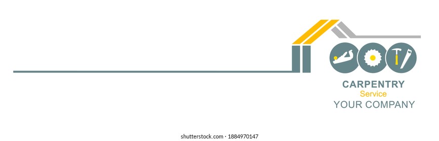 Carpenter service graphic in vector quality.