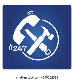 carpenter service, service icon, 24 hr service