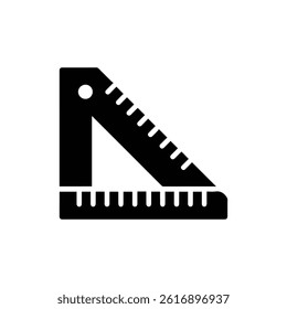 Carpenter Square Icon Black Flat Solid Outline