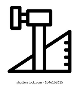 icono cuadrado carpintero o logotipo símbolo de signo aislado ilustración vectorial - iconos vectoriales de estilo negro de alta calidad
