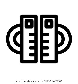 icono cuadrado carpintero o logotipo símbolo de signo aislado ilustración vectorial - iconos vectoriales de estilo negro de alta calidad
