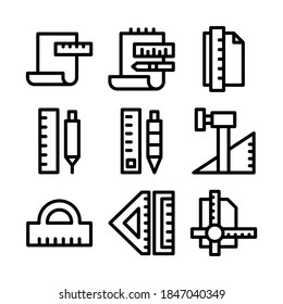 icono cuadrado carpintero o logotipo símbolo de signo aislado ilustración vectorial - Colección de iconos vectoriales de estilo negro de alta calidad
