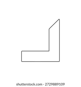 carpenter square outline icon measuring tool illustration