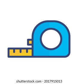 Carpenter tape Fill inside vector icon which can easily modify or edit 