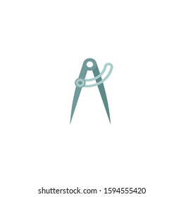 carpenter tool isolated flat icon Vector