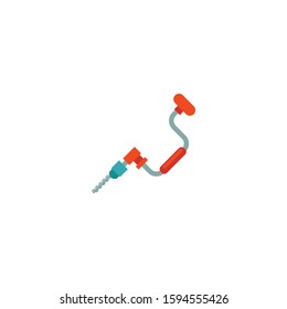  carpenter tool isolated flat icon Vector
