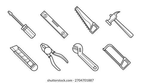 Icono de herramientas de carpintero Ilustración vectorial