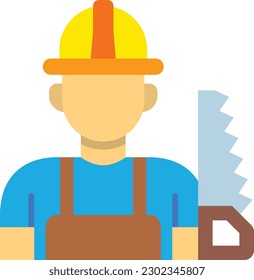 Carpenter vector icon. Can be used for printing, mobile and web applications.