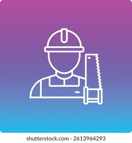 Carpenter vector icon. Can be used for printing, mobile and web applications.