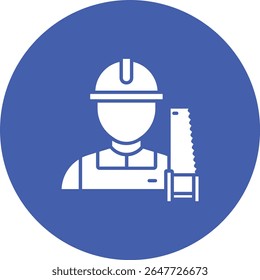 Carpenter vector icon. Can be used for printing, mobile and web applications.