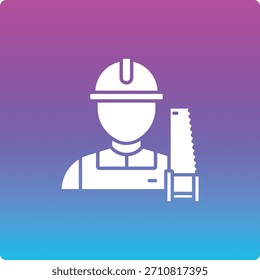 Icono de Vector de carpintero. Se puede utilizar para aplicaciones de impresión, móviles y de Web.