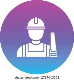Icono de Vector de carpintero. Se puede utilizar para aplicaciones de impresión, móviles y de Web.