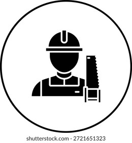 Icono de Vector de carpintero. Se puede utilizar para aplicaciones de impresión, móviles y de Web.