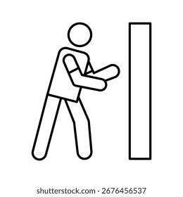 Ícone de vetor do carpinteiro que pode facilmente modificar ou editar

