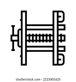 carpenter vice line icon vector. carpenter vice sign. isolated contour symbol black illustration