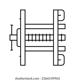 carpenter vice line icon vector. carpenter vice sign. isolated contour symbol black illustration