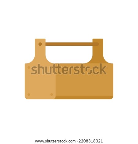Carpenter wood box icon. Flat illustration of Carpenter wood box vector icon isolated on white background