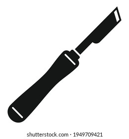 Carpenter wood knife icon. Simple illustration of Carpenter wood knife vector icon for web design isolated on white background