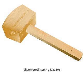 CARPENTER Wooden Mallet on a white background