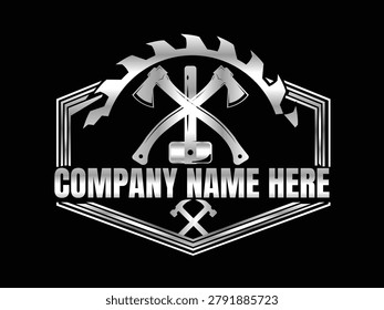 carpenter work Logo Design Template