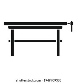 Carpenter work table icon. Simple illustration of Carpenter work table vector icon for web design isolated on white background