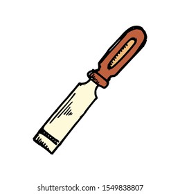 
Carpenter's inlay Icon Doodle  Vector