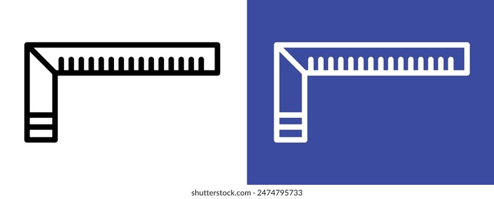 Ícono de Regla de medición de carpintero ideal para proyectos de construcción y bricolaje