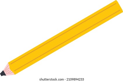 Carpenters pencil vector on white background. Marking Tool, the tools for measuring and marking