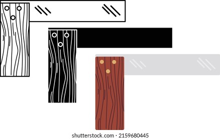 Carpenters try square or	
Woodworking square icon isolated vector on white background. This tool is a woodworking tool used for marking and checking 90-degree angles on pieces of wood.