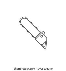 Carpentry, chainsaw line vector icon