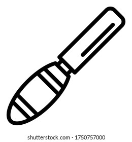 Carpentry chisel icon. Outline carpentry chisel vector icon for web design isolated on white background