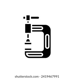 Carpentry Clamp Filled Icon Vector Illustration