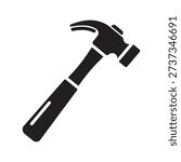 Carpentry claw hammer tool icon representing construction repair maintenance manual labor woodwork nail driving hardware improvement renovation