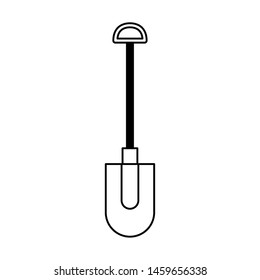 carpentry and constrution tool equipment shovel cartoon vector illustration graphic design