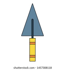 carpentry and constrution tool equipment trowel cartoon vector illustration graphic design