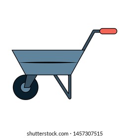 Blue Wheelbarrow Isolated Clipping Path Stock Photo 40690324 | Shutterstock