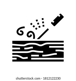 vector de icono de glifo de carpintería de artesanía. cartel de carpintería. símbolo de contorno aislado ilustración negra