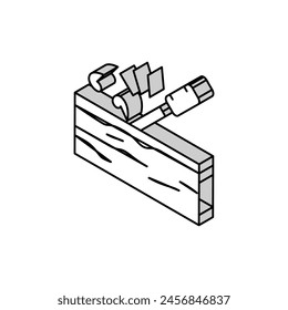 carpentry craft isometric icon vector. carpentry craft sign. isolated symbol illustration