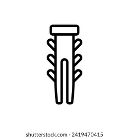 Carpentry Dowel Outline Icon Vector Illustration