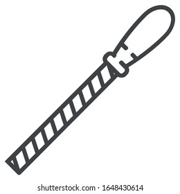 Carpentry file line icon on white background