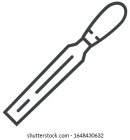 Carpentry file line icon on white background