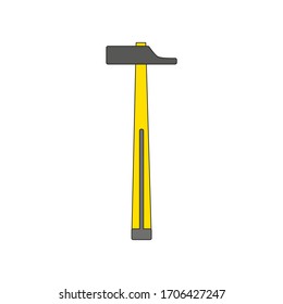 martillo carpintero. ilustración para diseño web y móvil.