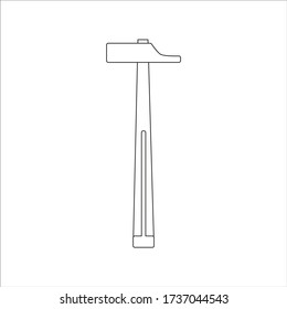 carpentry hammer. illustration for web and mobile design.