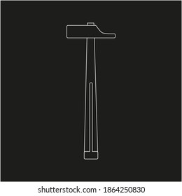 carpentry hammer. illustration for web and mobile design.