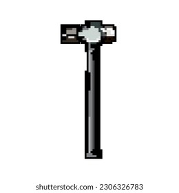 carpentry hammer tool game pixel art retro vector. bit carpentry hammer tool. old vintage illustration