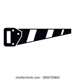 Die Handschuhe der Tischlerei sah das Symbol. Einfache Illustration von der Hand des Zimmertyps, Vektorsymbol für Webdesign einzeln auf weißem Hintergrund