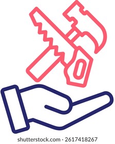 Carpentry Icon Color Vector Illustration