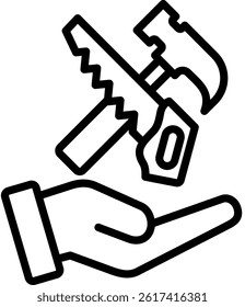 Carpentry Icon Line Vector Illustration