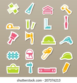 carpentry icons set