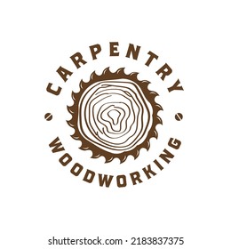 Carpentry inspiration logo design, carpenter, icon, symbol, vintage style